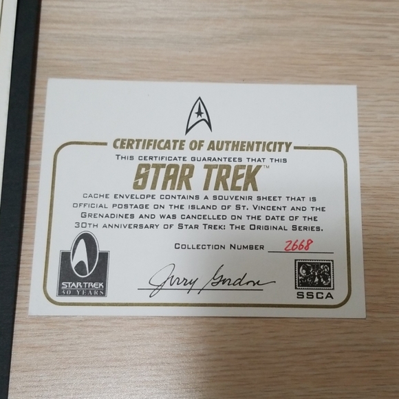 Authentic Star Trek Cache Envelope - Picture 3 of 3